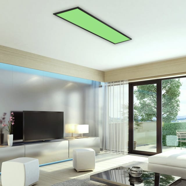 Led Panel Dimmbar Fernbedienung Farbwechsel Cct 24w Schwarz Metall Ip20 Brilo Ner