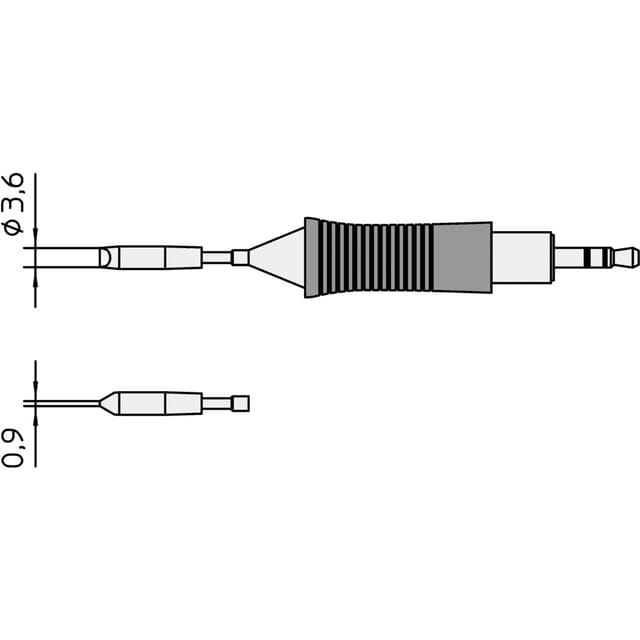 Rtm 036 S Lötspitze Meißelform, Gerade Spitzen-größe 3.7 Mm Inhalt 1 St. - Weller