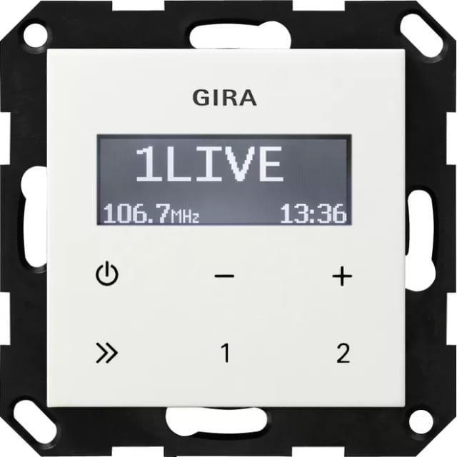 Gira Up-radio Rds O.lautsprecher System 55 Reinweiß 228403