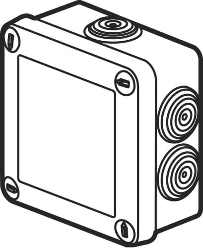 Legrand - 092022 Quadratische Plexusdose Mit 7 Zapfen Ip55/ik07 105x105x55mm Mit Undurchsichtigem Deckel Mit Schraubverschluss A