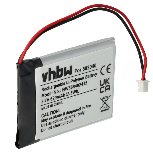 Vhbw - Akku Ersatz Für 503040 Für Diverse Geräte (620mah, 3,7v, Li-polymer)