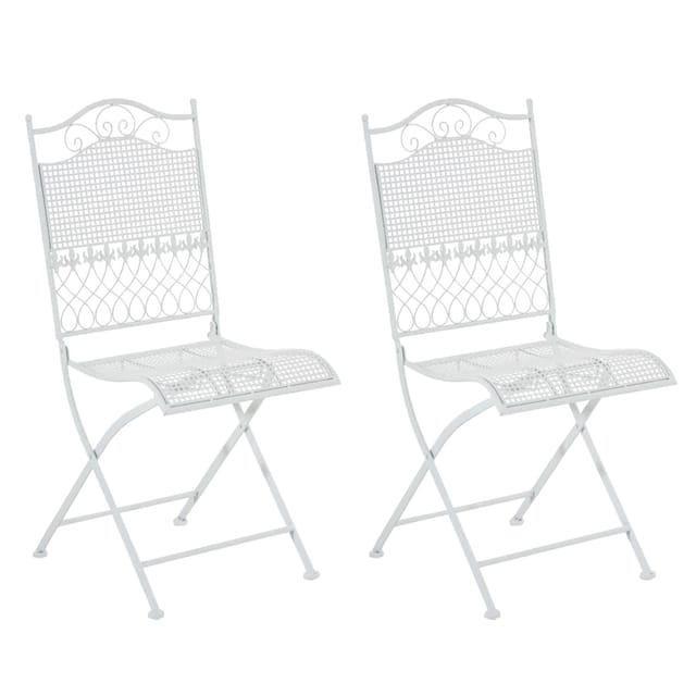2er Set Klappstühle Kiran Weiß
