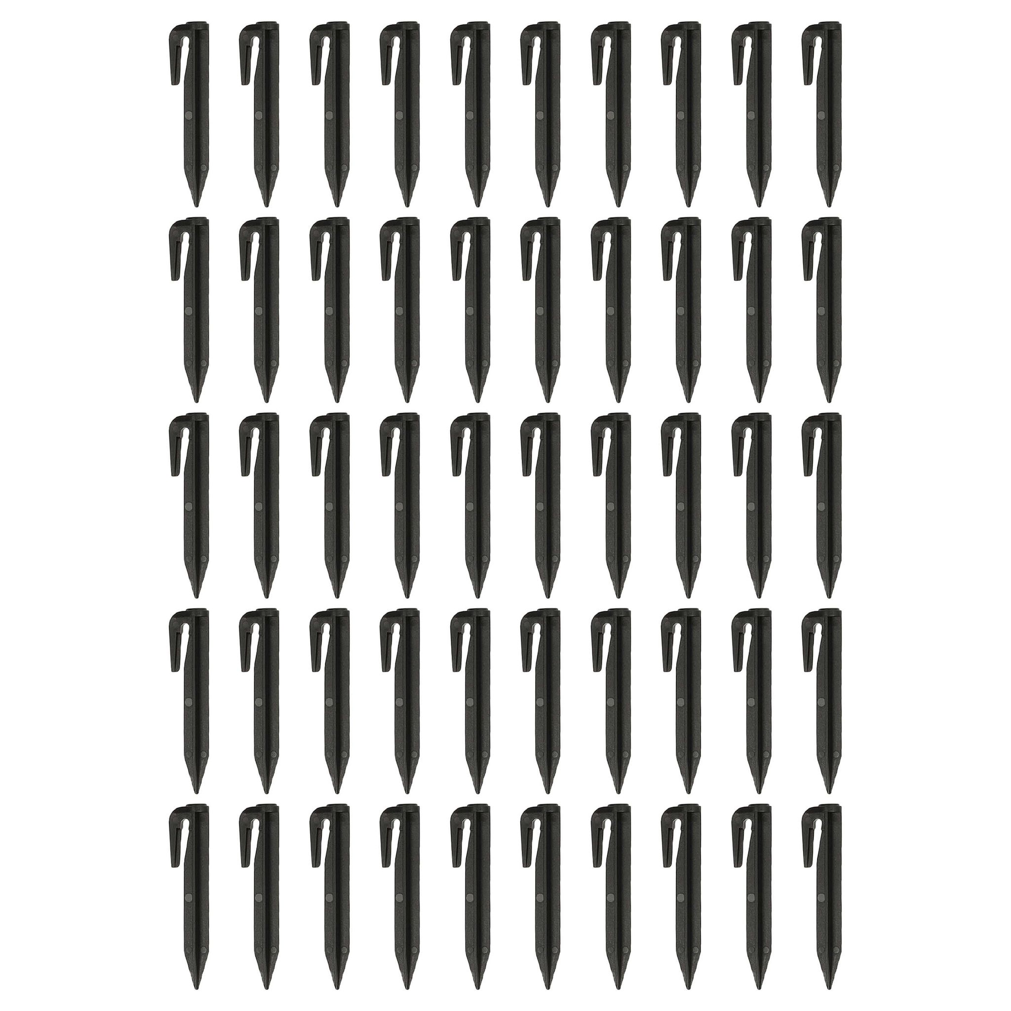 Vhbw - 50x Erdnägel Für Begrenzungskabel Kompatibel Mit Zuchetti Mähroboter - Erdanker-set, Kunstoff, Schwarz