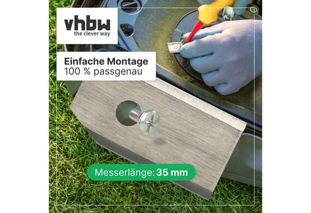 30x Ersatz-messer Kompatibel Mit Worx M1000, M1000i, M1200i, M500, M700, M900, S300, S450i Rasenmäher - Ersatzklinge Silber, Stahl - Vhbw