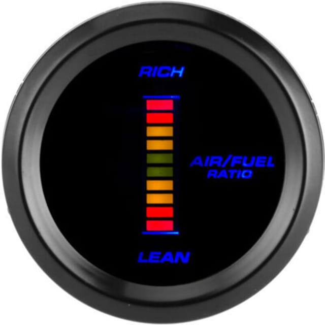 Vtizikl Jauge Universelle De Rapport De Carburant D'Air Bleu Indicateur Led Mètre 52mm Dia Instrument Automatique