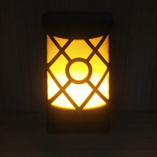 Vtizikllumière De Flamme Clignotante Solaire Extérieure, Effets De Flamme De 96 Led, Décoration De Paysage De Noël, Applique Murale Solaire
