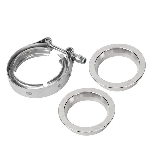 Eosnow Edelstahl-v-band-klemme Mit Flansch Für Auto-auspuffrohr (2,5 Zoll - 63 Mm)