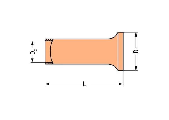 Wago - 216-104 Aderendhülse 1.5 Mm² Unisoliert Metall 1000 St.