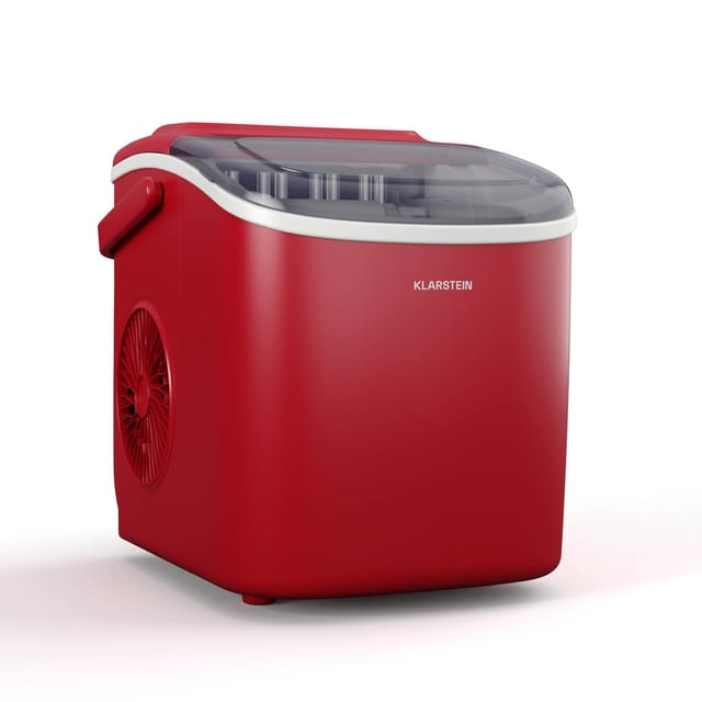 Klarstein Eiswürfelmaschine - 12kg/24h, 2 Würfelgrößen, 1,3l Wassertank, Led-anzeigen, Transparenter Deckel, Tragbar, Ideal Für Partys/gartenfeste