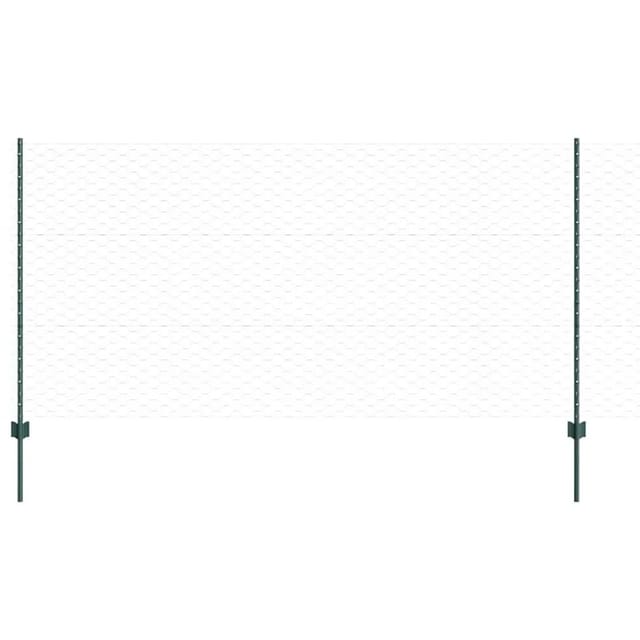 Zaun Mit Pfosten Grün 1.2 X 50 M Stahl Vidaxl