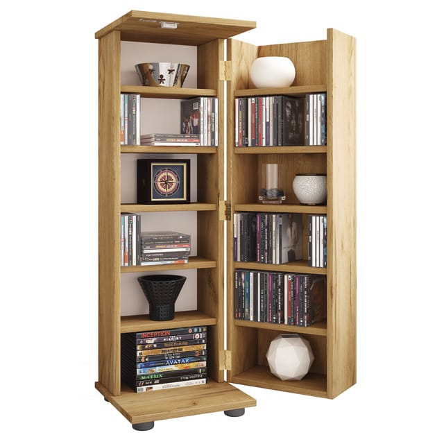 Vcm - Holz Cd Dvd Regal Abschließbar Engalo L
