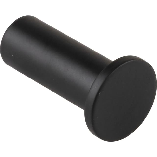 Technik Team - Mantelhaken Erato - 22mm Ø, Tiefe 39mm, Messing Schwarz Matt - Befestigung Von Vorne, Inkl. Stockschraube Und Dübel