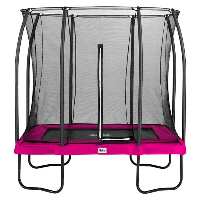 Salta Trampoline - Comfort Edition - rechteckig - 153 x 214cm - 5x7ft - Schutzrand pink