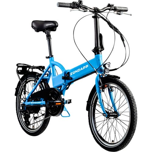Zündapp E-Bike Faltrad Z101 20 Zoll RH 37cm 6-Gang 270 Wh himmelblau