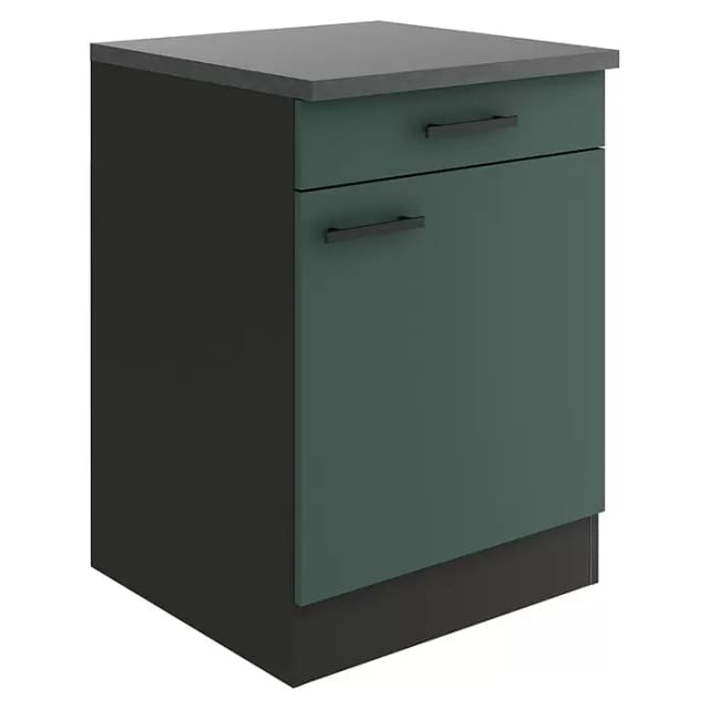 Optifit Unterschrank Verona 405 steingrün/anthrazit matt 60 cm