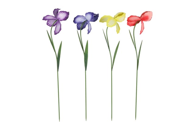 Flamingo Gartenstecker Iris Metall 23 x 94 cm mehrfarbig