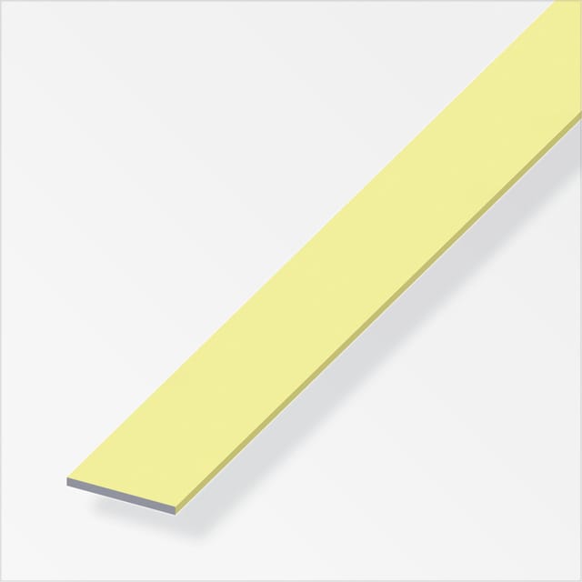 alfer Flachstange Aluminium 1 m x 20 × 2 mm messing