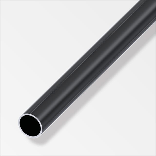 alfer Combitech Rundrohr Aluminium Ø 23,5 mm x 1 m schwarz