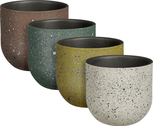 Mica Decorations Blumentopf Terrakotta Nora Ø 14 x 13 cm - 4 fach sortiert