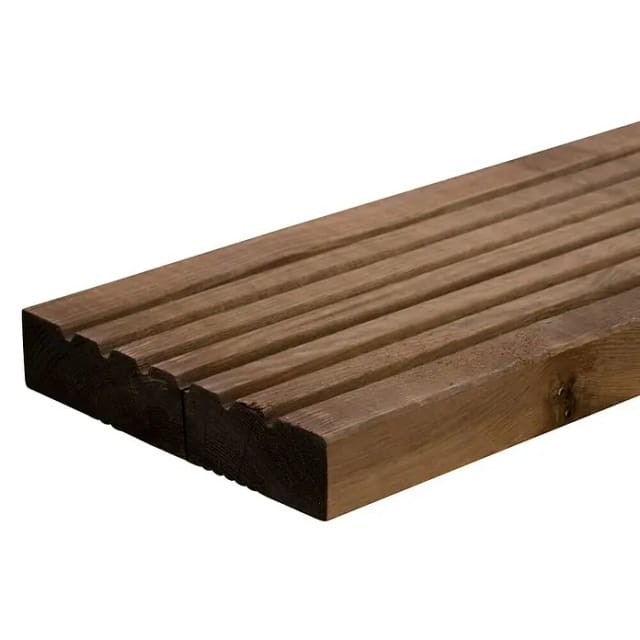 Rettenmeier Terrassendiele Kiefer 200 x 14,5 x 2,8 cm Teakfarben