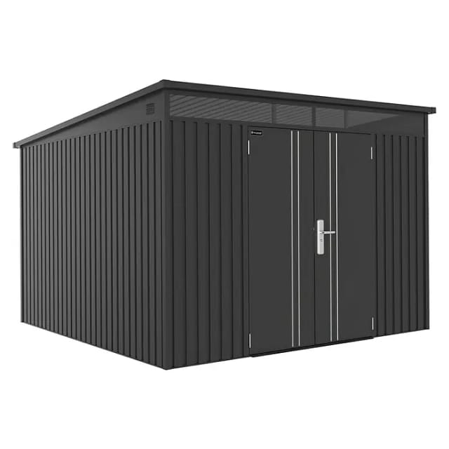 Floraworld Gerätehaus Premium schwarz-metallic 280 x 266 cm