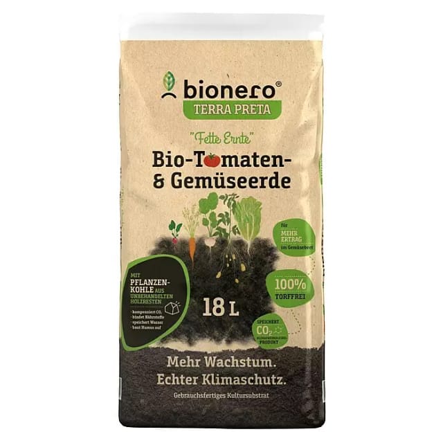 bionero Bio-Tomaten- & Gemüseerde Fette Ernte 18 L torffrei
