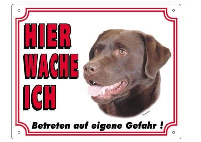Nobby Warntafel Labrador dunkel 25 x 20 cm