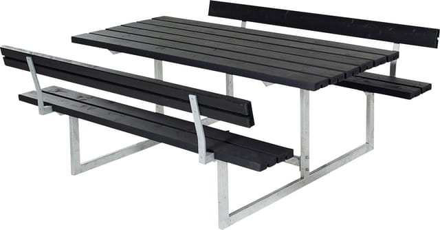 Plus Kombimöbel Basic 177 x 184 x 73 cm mit 2 Rückenlehnen, schwarz