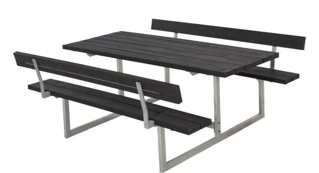Plus Kombimöbel Basic 177 x 184 x 72 cm, 2 Rückenlehnen, Kunststoff schwarz