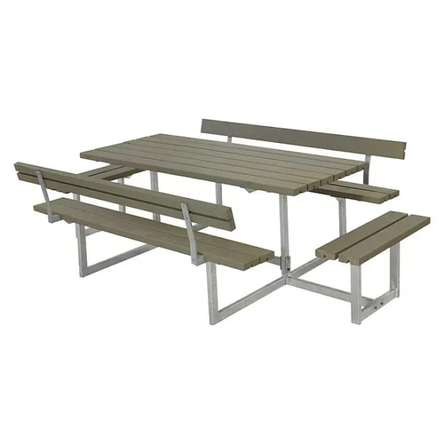 Plus Kombimöbel Basic 260 x 184 x 73 cm mit 2 Rückenlehnen, graubraun