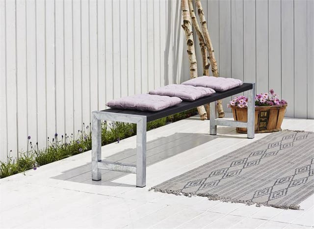 Plus Plankenbank 176 x 38 x 44 cm schwarz