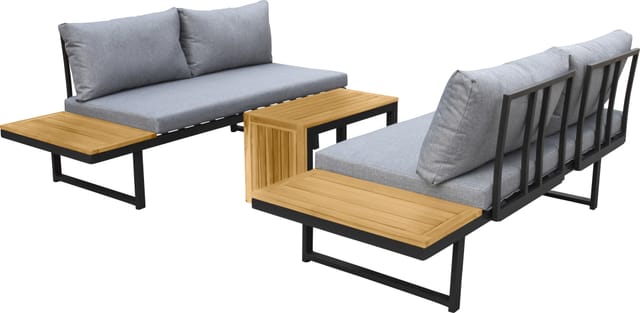 Primaster Gartenmöbel-Set Sungardo Aluminium/Teakholz