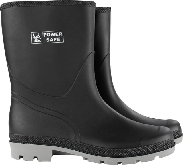 Power Safe PVC-Stiefel halbhoch schwarz-grau