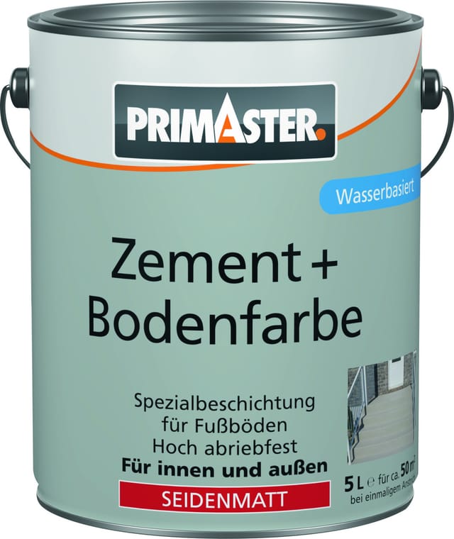 Primaster Zement und Bodenfarbe 5 L kieselgrau