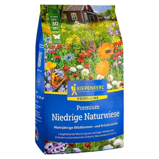 Kiepenkerl Profi-Line Saatgut Niedrige Naturwiese 250 g für ca. 30 m²