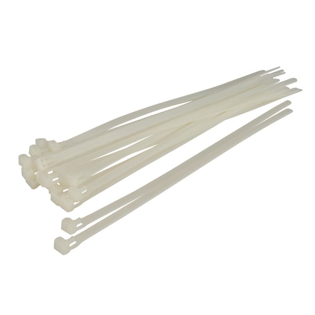 Unitec Kabelbinder 30 cm wiederlösbar weiß 25 Stück