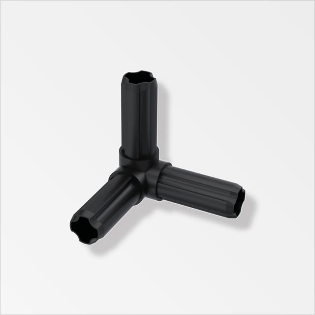 alfer Combitech Eckverbinder Winkel Kunststoff 23,5 mm schwarz