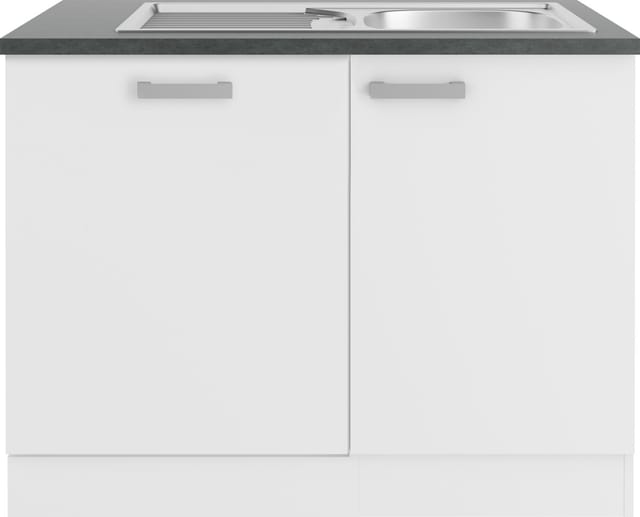 Optifit Spüle mit Unterschrank-Set Oslo 214 weiß 110 cm