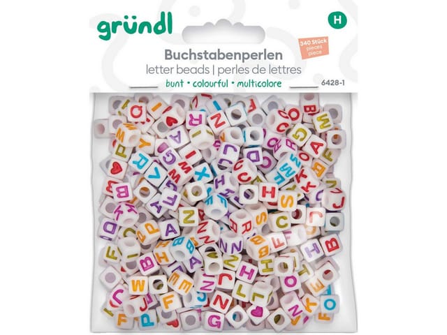 Gründl Buchstabenperlen bunt 340 Stück