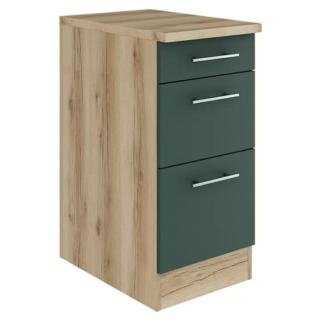 Optifit Unterschrank Savona 405 steingrün/eiche 40 cm