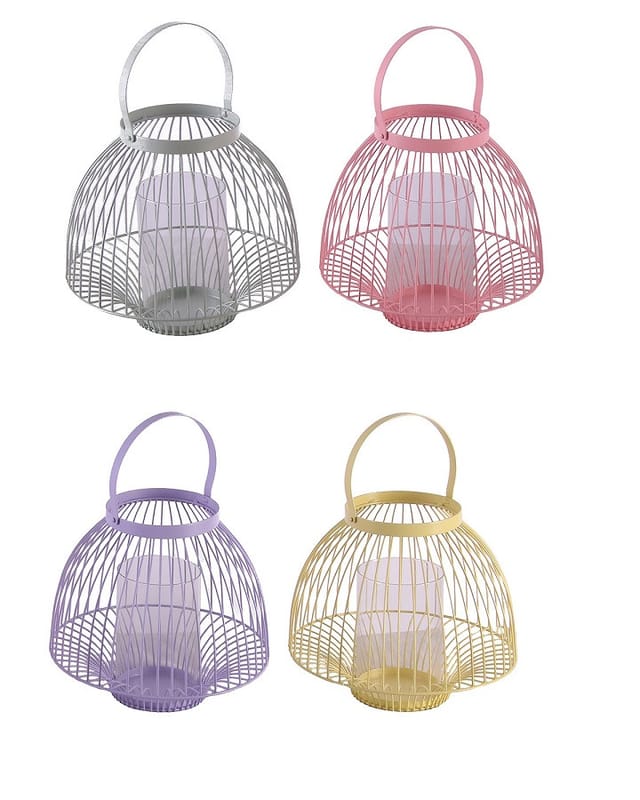 TrendLine Deko-Laterne Metall Ø 25,5 x 32 cm 4-fach sortiert