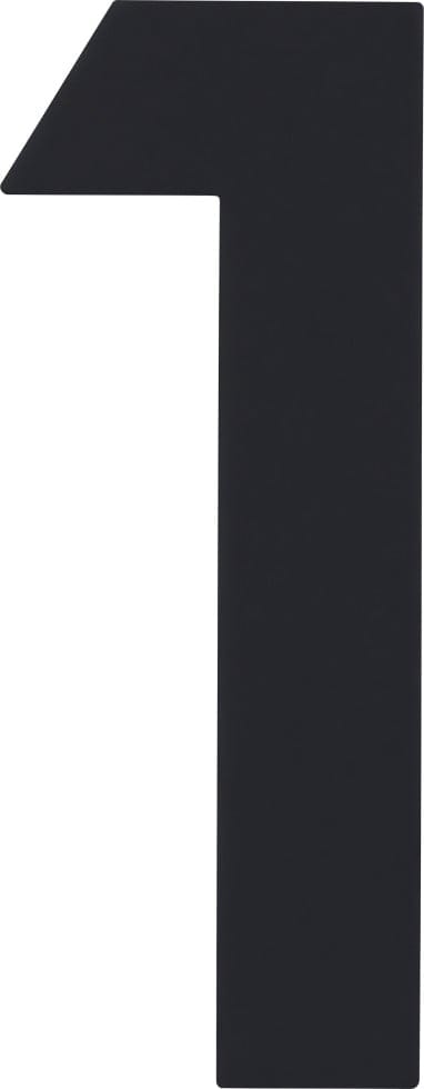 Alpertec Hausnummer 1 Edelstahl schwarz matt 12 x 8 cm