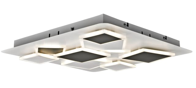Light & More LED Deckenlampe Square 30W schwarz warmweiß-kaltweiß