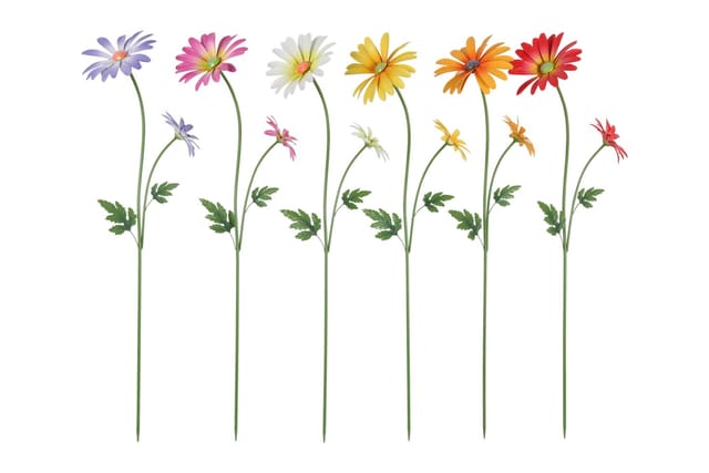 Flamingo Gartenstecker Daisy Metall 23 x 102 cm mehrfarbig