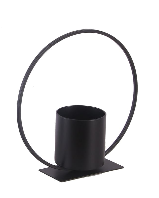 TrendLine Pflanztopf Metall Ø 10 x 30 cm schwarz