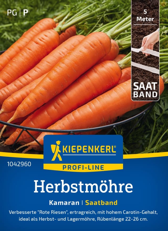 Kiepenkerl Profi-Line Saatgut Möhren Kamaran F1 Saatband für ca. 1,25 – 1,5 m²