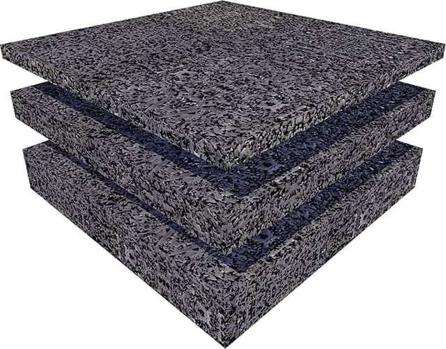 HSI Terra Unterlegpads für Terrasse 7 x 7 x 3 cm Kautschukgranulat schwarz - 50 Stk.