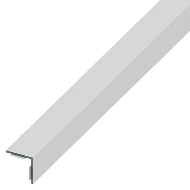 alfer Winkel PVC 1 m x 20 x 20 mm selbstklebend silber