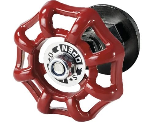 Dolle Absperrventil für Pipe-Regalsystem 20 mm (3/4) rot/schwarz