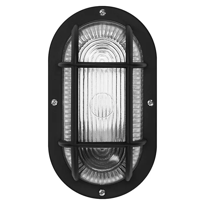 Osram LED Wandleuchte Bulkhead Essential Oval E27 schwarz